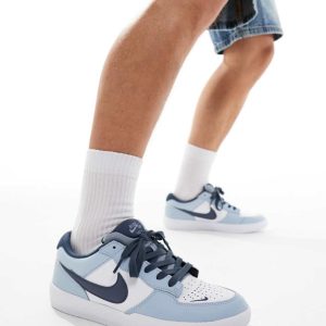 Nike SB Force 58 trainers in white, grey and navy