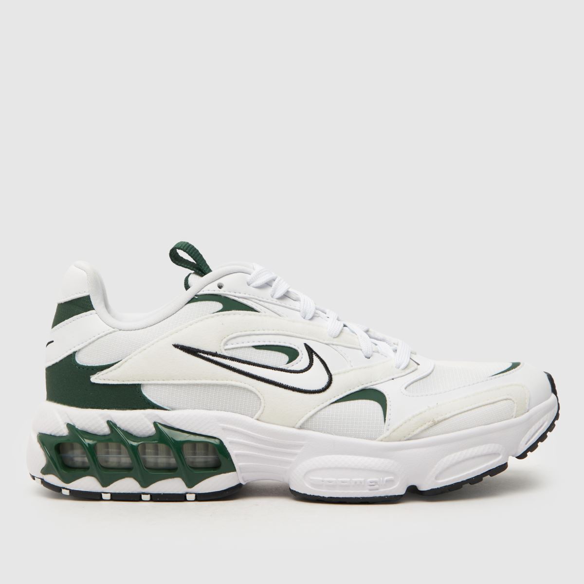 Nike zoom air fire trainers in white & green