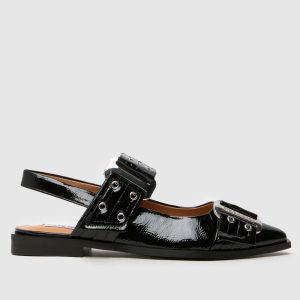 Steve Madden grand ave buckle flat shoes in black