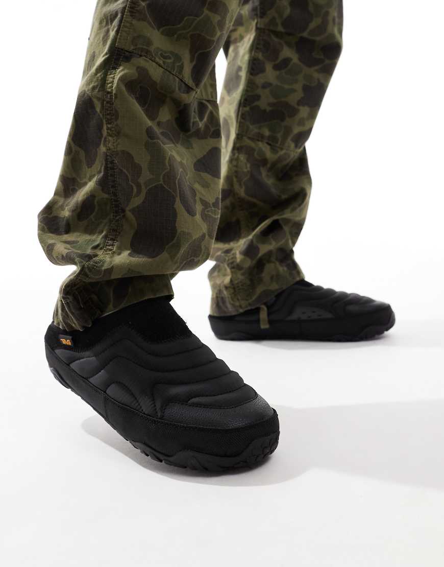 Teva ReEmber Terrain slip on padded mules in black