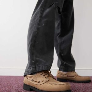 Timberland Authentic boat shoe in medium beige nubuck-Neutral