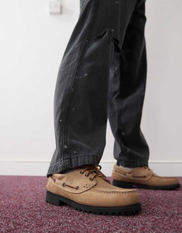 Timberland Authentic boat shoe in medium beige nubuck-Neutral