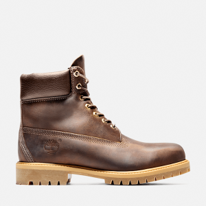 Timberland - Timberland Premium 6-Inch Lace-Up Waterproof Boot for Men in Dark Brown, Man, Brown, Size: 10