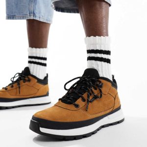 Timberland field trekker low lace up sneaker in wheat-Brown