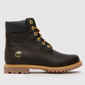 Timberland premium 6-inch boots in dark brown