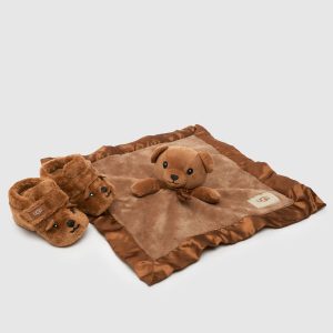 UGG chestnut bixbee and lovey bear crib Baby boots