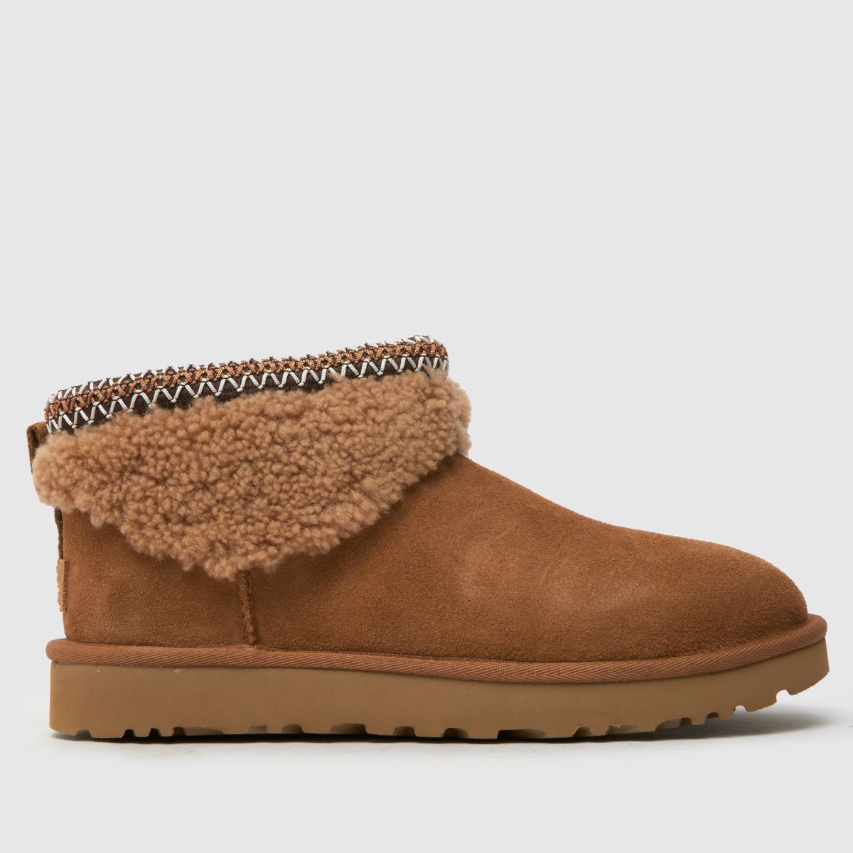 UGG classic ultra mini maxi curly boots in chestnut