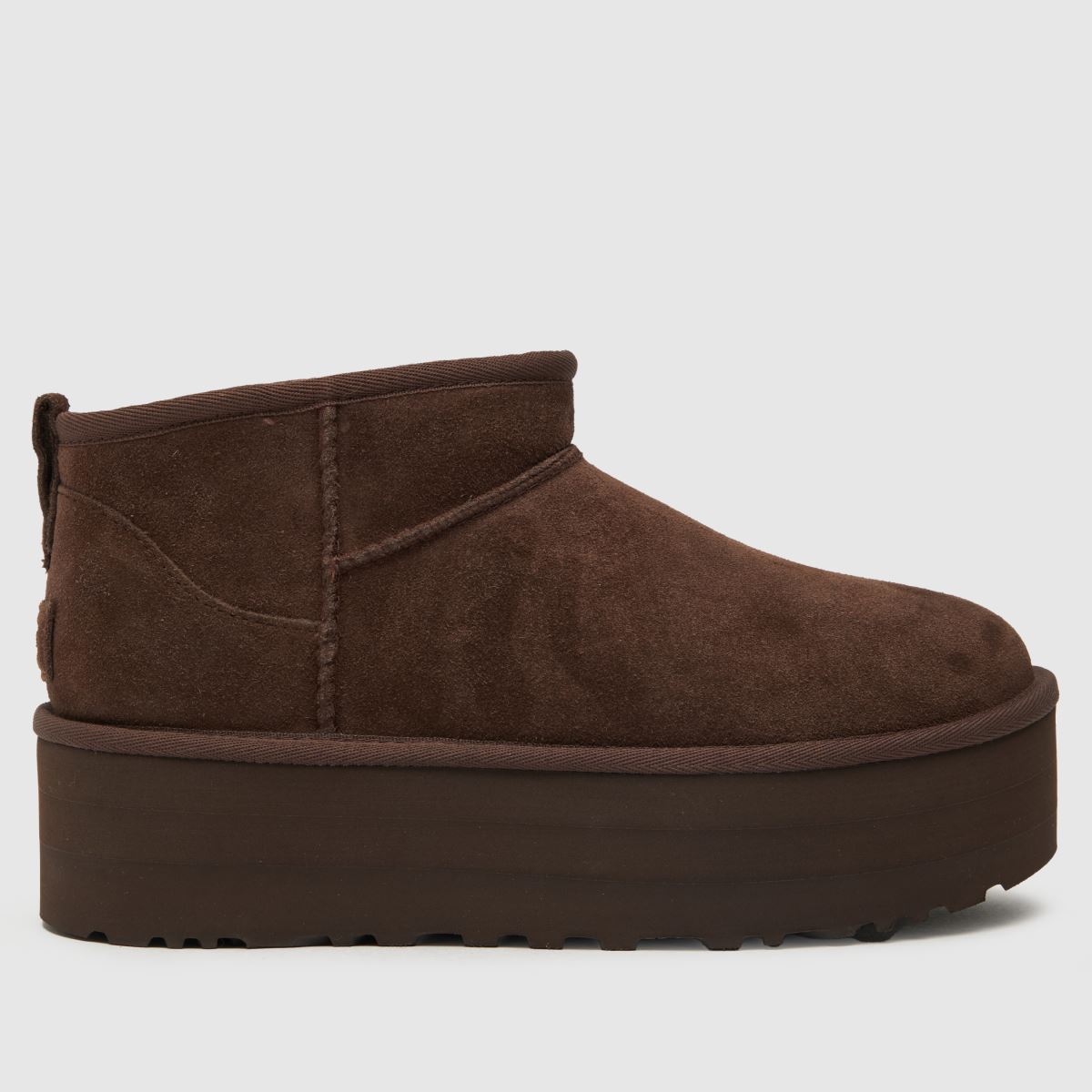 UGG ultra mini platform boots in burnt cedar