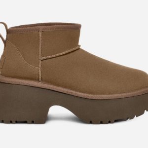 UGG® Classic Ultra Mini New Heights Boot in Hickory, Size 3, Suede
