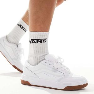 Vans Hylane chunky trainers in white with gum sole
