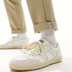Vans Lowland trainers in off white and tan