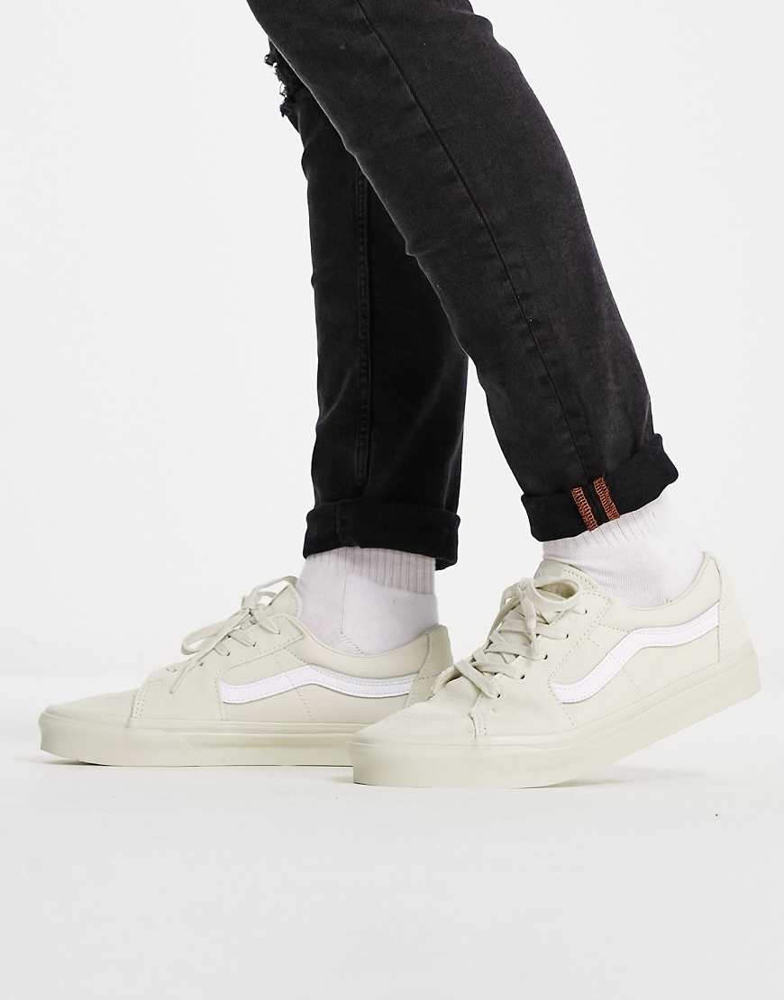 Vans SK8-Low trainers in off white suede