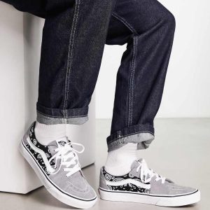Vans SK8-Low trainers in paisley grey