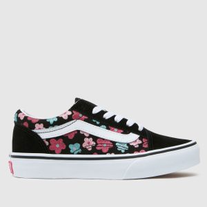 Vans black multi old skool Girls Junior trainers