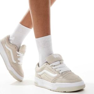 Vans hylane chunky suede trainers in beige-White