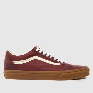 Vans old skool trainers in burgundy