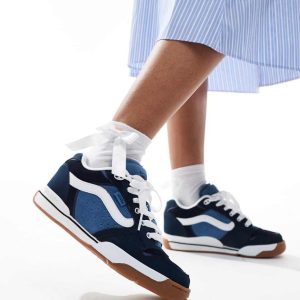 Vans rowley XLT chunky trainers in navy with gum sole detail