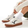Vans upland chunky suede trainers in off white with gum sole