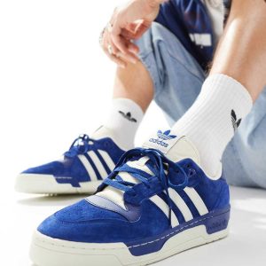 adidas Originals Rivalry Low trainers in retro navy and off white