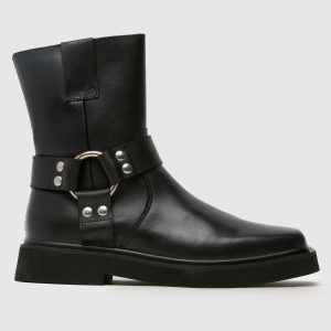 schuh cowan square toe hardwear boots in black