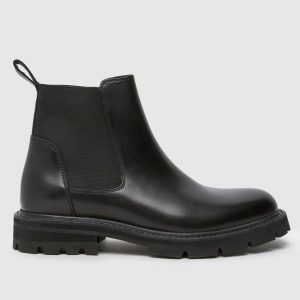 schuh dorian leather chelsea boots in black