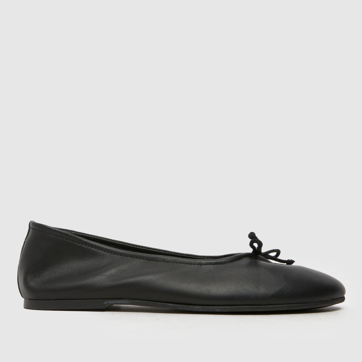 schuh lambert leather ballerina flat shoes in black