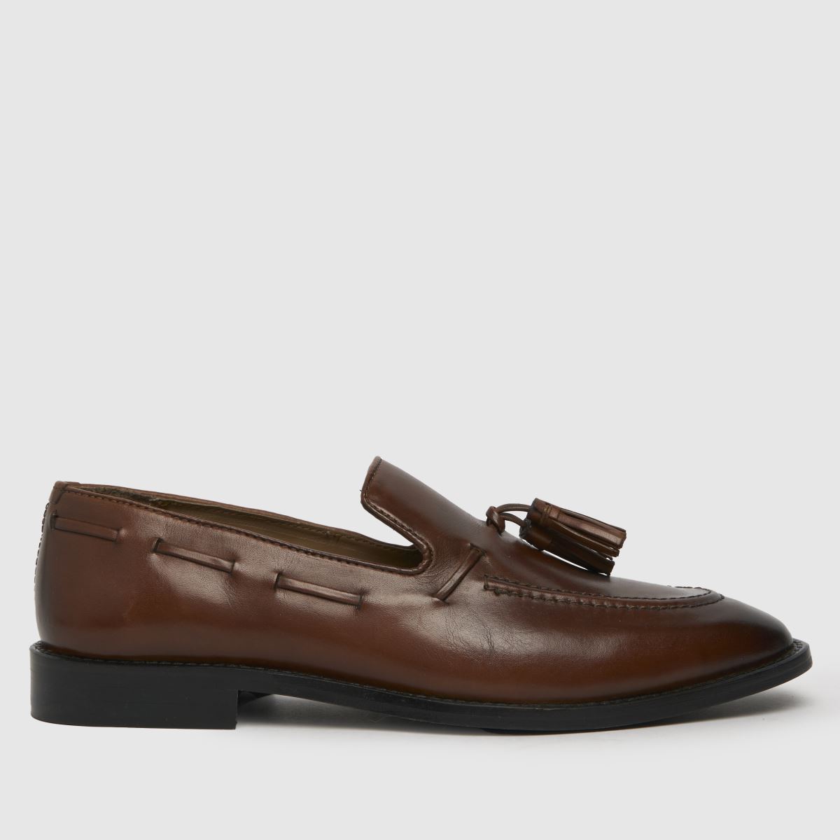 schuh rory leather loafer shoes in brown
